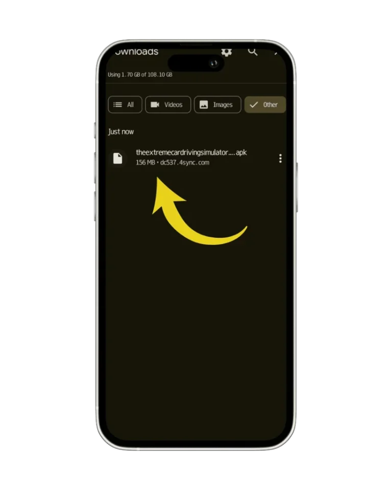 process no 2 of How to Download and Install the Latest Version v7.7.2 of Extreme Car Driving Simulator MOD APK for Android